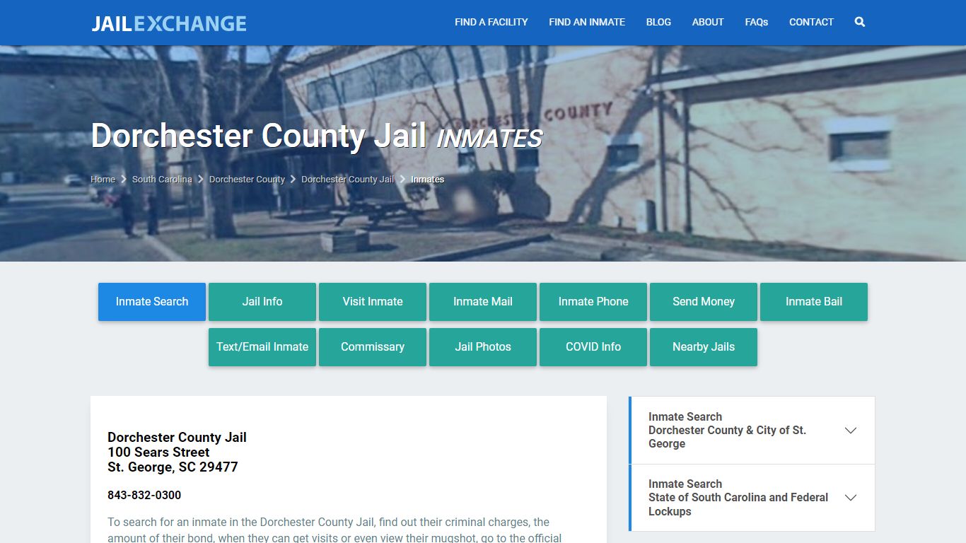 Dorchester County Jail Inmates | Arrests | Mugshots | SC